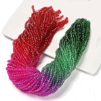 Transparent Painted Glass Beads Strands DGLA-A034-T3mm-A24-1