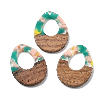 Resin and Walnut Pendants FIND-R051-10D-1