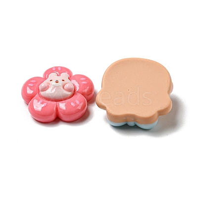 Opaque Resin Decoden Cabochons RESI-F052-B10-1