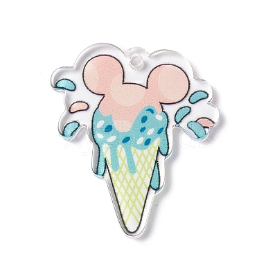 Transparent Printed Acrylic Pendants TACR-G042-01A-1