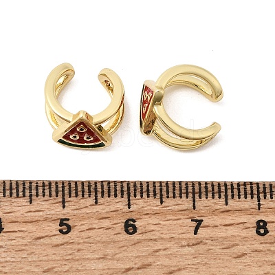 Brass Cuff Earrings EJEW-C186-02D-G-1