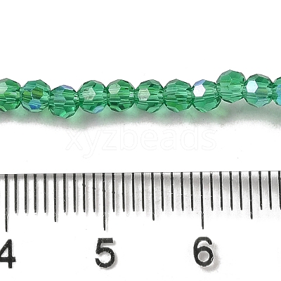 Electroplate Transparent Glass Beads Strands EGLA-A035-T3mm-L18-1