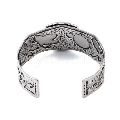 Constellation Alloy Open Cuff Bangles for Women Men LS-BJEW-C064-01AS-12-1