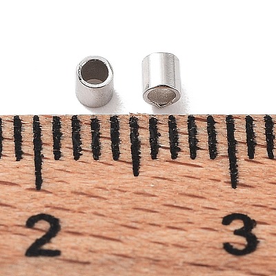 Anti-Tarnish Rhodium Plated 925 Sterling Silver Spacer Tube Beads STER-Z006-01D-P-1