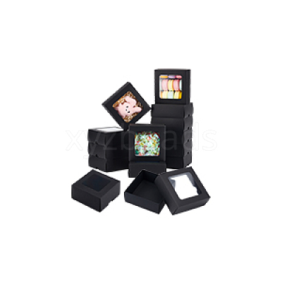 Square Kraft Paper Storage Gift Boxes CON-WH0095-100C-02-1