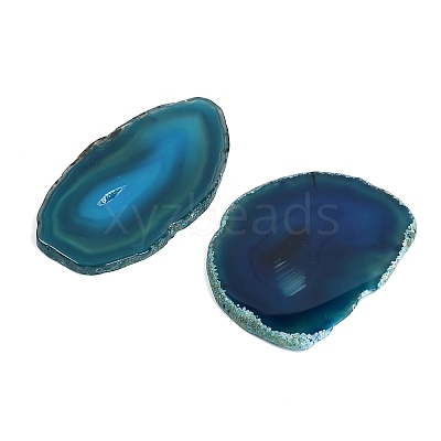 Dyed & Heated Natural Agate Slice Cabochons GG-CBAAF67-01F-1