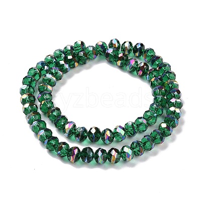 Transparent Electroplate Glass Beads Strands GLAA-F122-04A-1