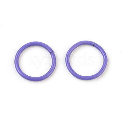 Spray Painted Iron Open Jump Rings IFIN-F149-B01-1