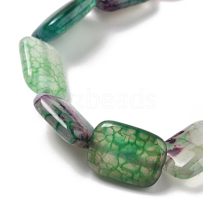 Natural Banded Agate Imitation Ruby in Zoisite Beads Strands G-K392-B03-13x18mm-1