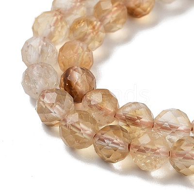 Heated Natural Citrine Beads Strands G-B088-C17-05-1
