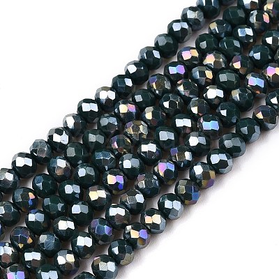 Electroplate Glass Beads Strands EGLA-A044-P3mm-B12-1