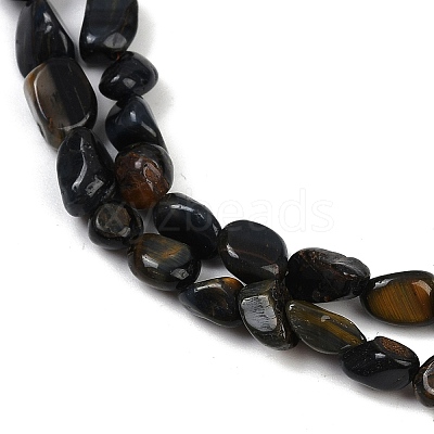 Dyed Natural Blue Tiger Eye Beads Strands G-Q060-D09-1