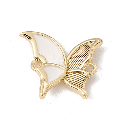 Brass Enamel Connector Charms KK-G415-29G-02-1
