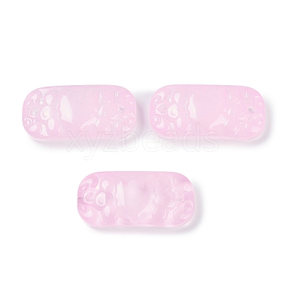 Spray Painted Transparent Glass Connector Charms X1-GLAA-H035-06J-1