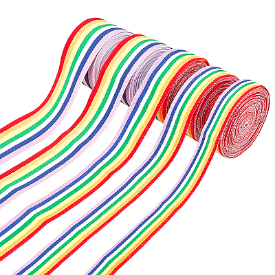 Stripe Double Face Rainbow Ribbon OCOR-FG0001-06-1