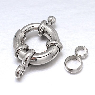 Brass Spring Ring Clasps KK-L082D-01P-1