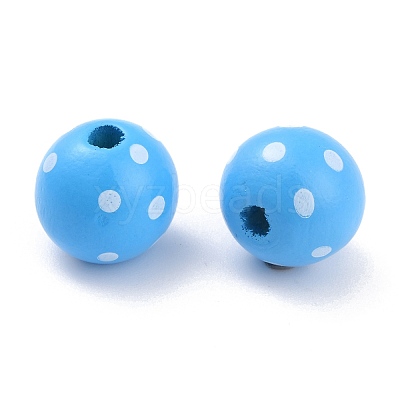 Dyed Natural Wooden Beads WOOD-O005-01F-1