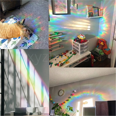 Waterproof PVC Colored Laser Stained Window Film Static Stickers DIY-WH0314-132-1