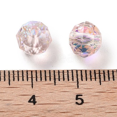 Electroplate Round Glass Beads EGLA-A043-01-AB01-1