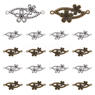 60Pcs 2 Colors Alloy Connector Rhinestone Settings FIND-DC0004-17-1