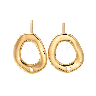 Brass Stud Earrings KK-K294-31G-1