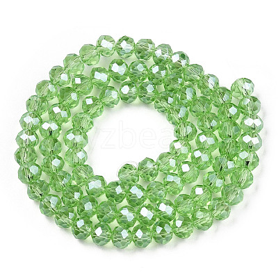 Electroplate Glass Beads Strands EGLA-A034-T6mm-A15-1