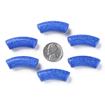 Opaque Crackle Acrylic Beads MACR-S372-001N-013-1