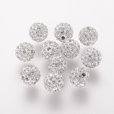Polymer Clay Rhinestone Beads RB-K050-8mm-C31-1