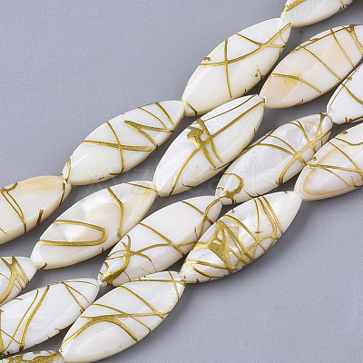 Drawbench Freshwater Shell Beads Strands SHEL-T014-008B-06-1