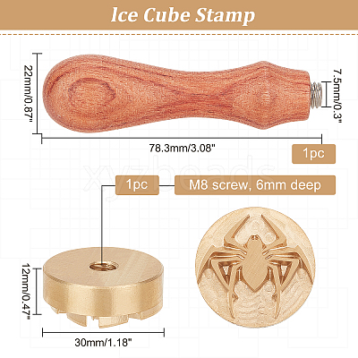 1Pc Brass Stamp Head DIY-OC0008-33D-1