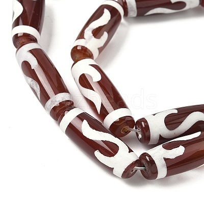 Rice Shape Tibetan Style dZi Beads Strands G-A269-A05-01-1