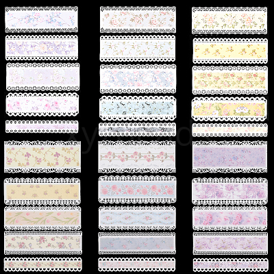 3 Sets 3 Colors Paper Hollow Lace Scrapbook Paper Pads Sets DIY-CP0008-93A-1