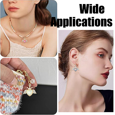 20Pcs 2 Colors UV Plating Alloy Mixed Color Glass Rhinestone Pendants FIND-YW0011-17-1