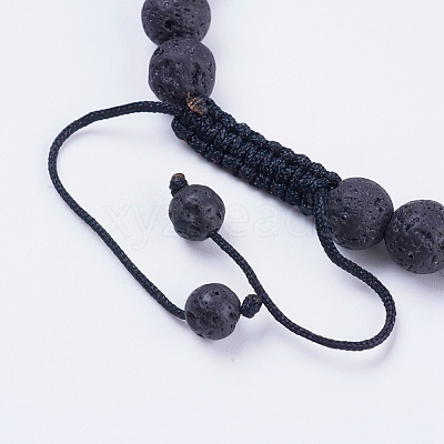 Adjustable Nylon Cord Braided Bead Bracelets BJEW-F308-57G-1