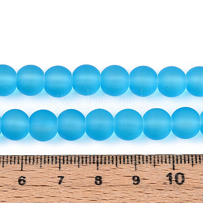 Baking Paint Transparent Glass Bead Strands X-GLAA-S031-8mm-37-1