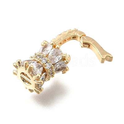 Brass Micro Pave Cubic Zirconia Donut Bails LS-KK-U061-17G-1