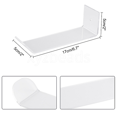 Acrylic Wall Mounted Headband Storage Rack AJEW-WH0534-02-1