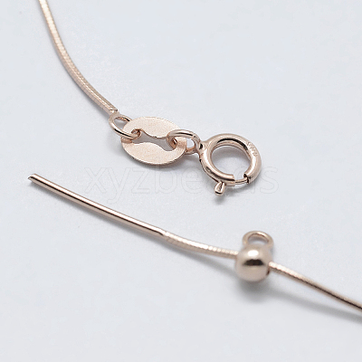 925 Sterling Silver Chain Necklaces STER-F039-15RG-1