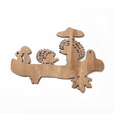Single Face Printed Wood Big Pendants WOOD-I010-12E-1