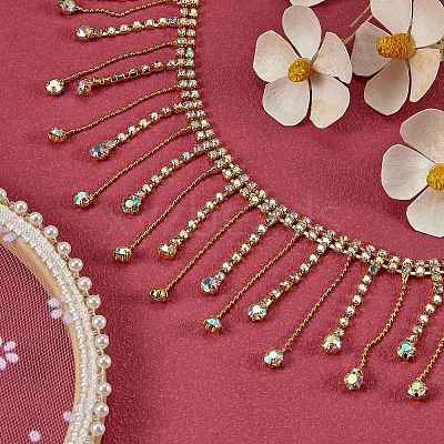 1 Yard Brass Rhinestone Cup Chains FIND-SZ0002-20-1