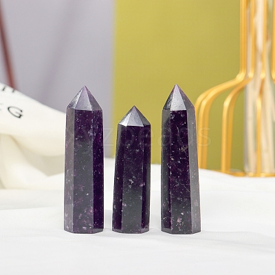 Tower Natural Lepidolite/Purple Mica Stone Home Display Decoration PW-WG15957-02-1