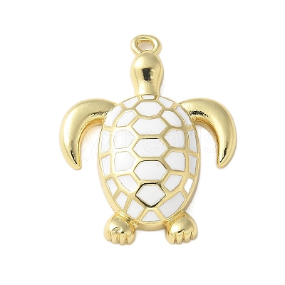 Brass Enamel Pendants KK-P290-13G-01-1