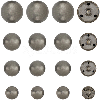 40Pcs 3-Hole Brass Buttons BUTT-CY0001-18B-1