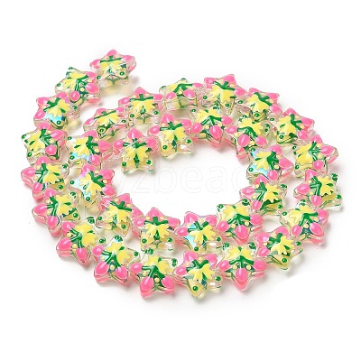 Transparent Glass Beads Strands LAMP-K037-15G-1