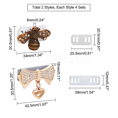 Alloy Shoes Clasps PALLOY-WR0001-01-1