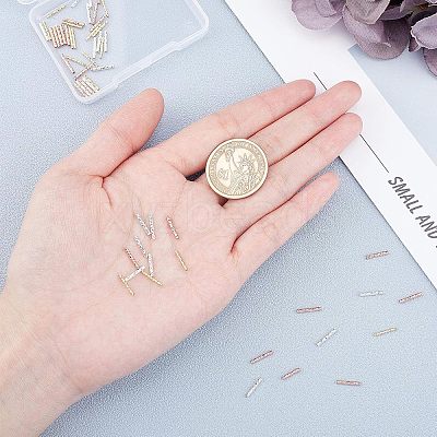 SUPERFINDING 40pcs 2 Color Brass Tube Beads KK-FH0003-26-1