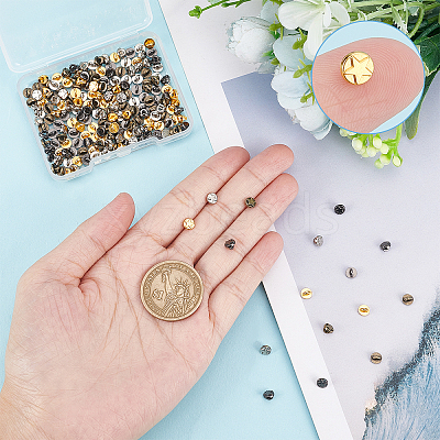 200Pcs 4 Colors Alloy Shank Buttons DIY-PH0008-71-1