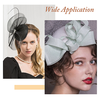 2Pcs 2 Colors Cloth Fascinator Hat Base for Millinery AJEW-HS0001-05-1