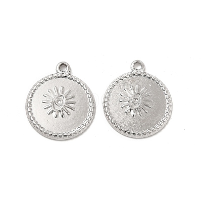 Tarnish Resistant 304 Stainless Steel Pendants Rhinestone Settings STAS-B032-09P-1