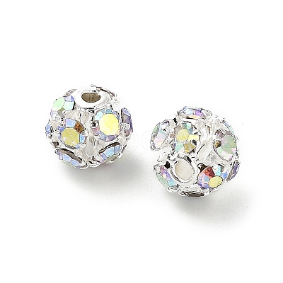 6mm Brass Rhinestone Beads X1-KK-S519-01A-01S-1
